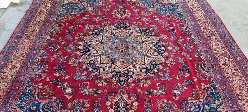 Persian Sabzevar Carpet 370cm x 296cm Hand-Knotted
