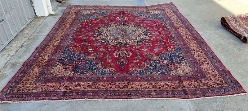 Persian Sabzevar Carpet 370cm x 296cm Hand-Knotted