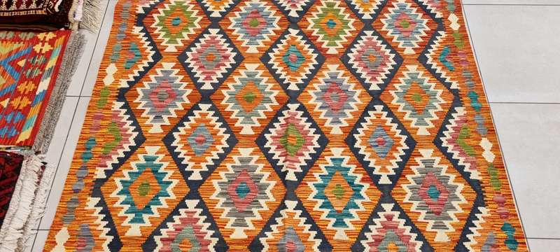 Afghan Chobi Kilim 243cm x 174cm Hand Made