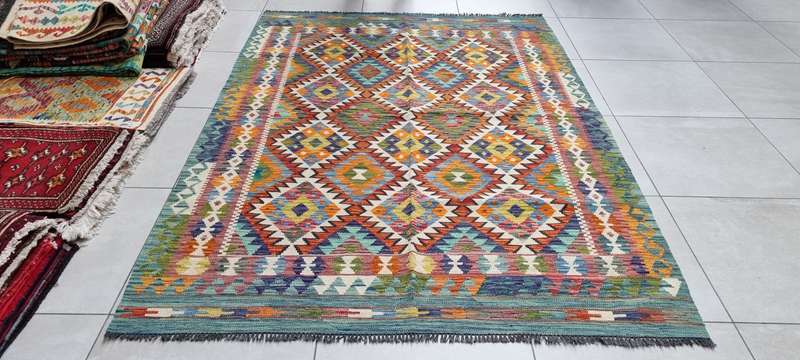 Afghan Chobi Kilim 246cm x 174cm Hand Made