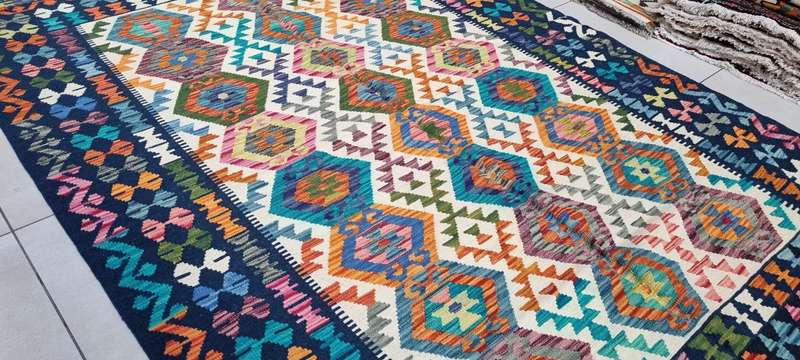 Afghan Chobi Kilim 247cm x 176cm Hand Made