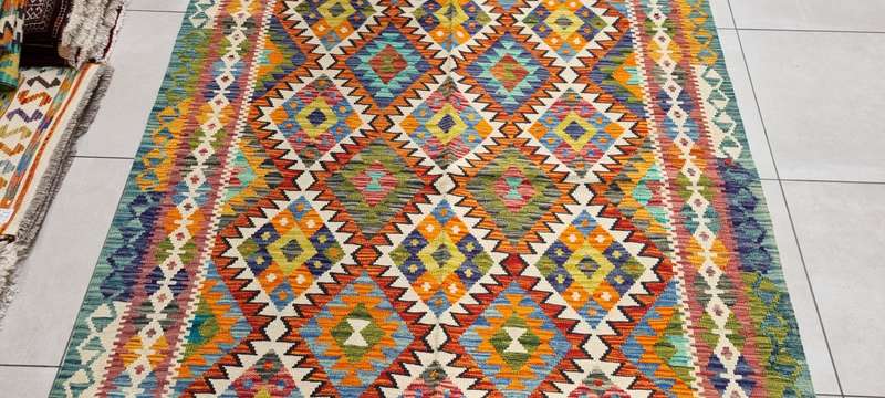 Afghan Chobi Kilim 246cm x 174cm Hand Made