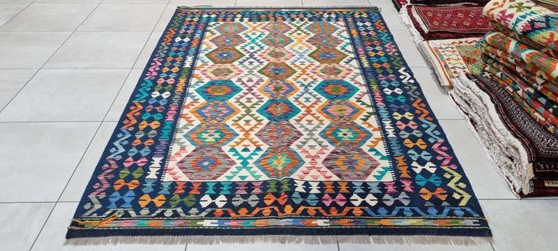Afghan Chobi Kilim 247cm x 176cm Hand Made