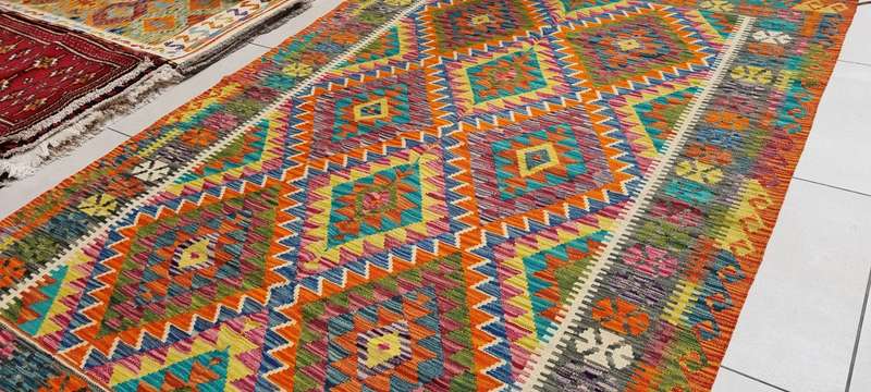 Afghan Chobi Kilim 246cm x 167cm Hand Made