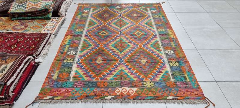 Afghan Chobi Kilim 246cm x 167cm Hand Made