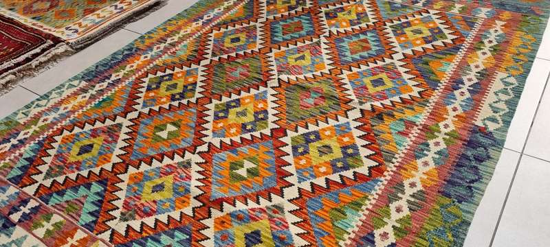 Afghan Chobi Kilim 246cm x 174cm Hand Made