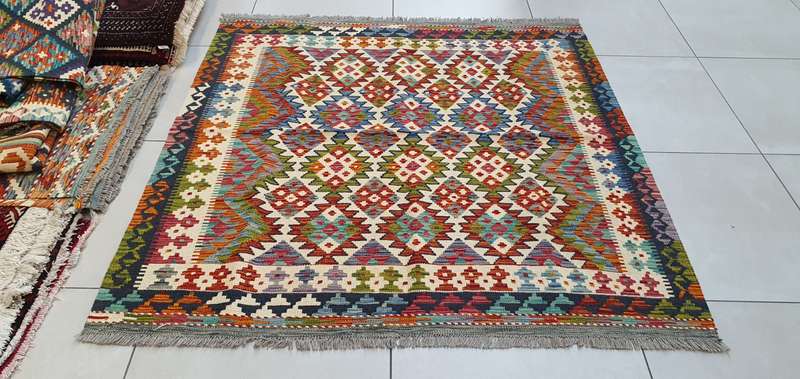 Afghan Chobi Kilim 157cm x 151cm Hand Made