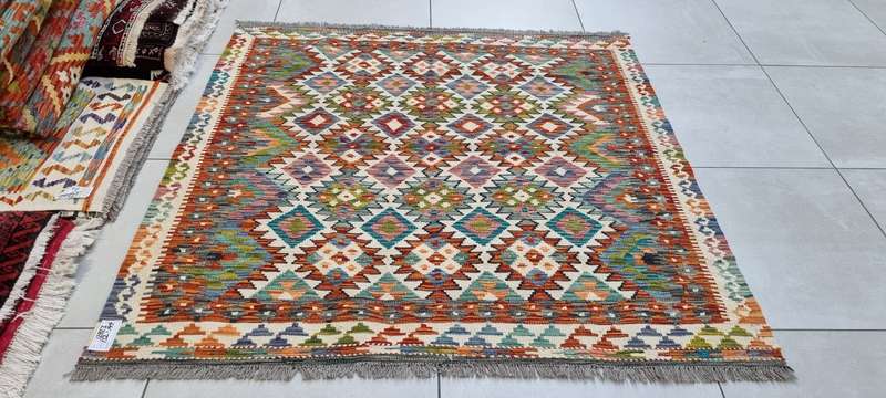 Afghan Chobi Kilim 152cm x 149cm Hand Made