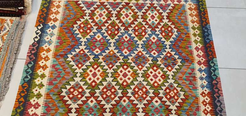 Afghan Chobi Kilim 157cm x 151cm Hand Made