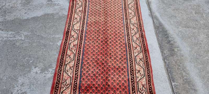Vintage Persian Hamadan Carpet 333cm x 112cm Hand Knotted
