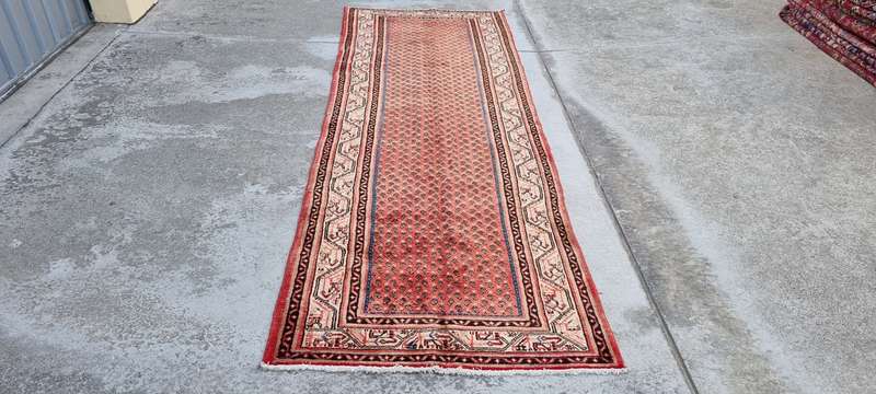 Vintage Persian Hamadan Carpet 333cm x 112cm Hand Knotted