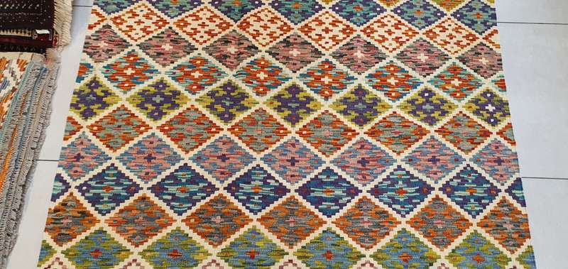 Afghan Chobi Kilim 148cm x 147cm Hand Made