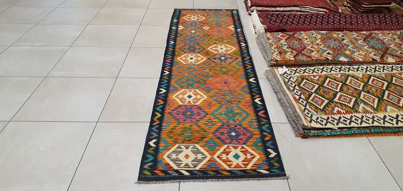 Afghan Chobi Kilim 288cm x 84cm Hand Made