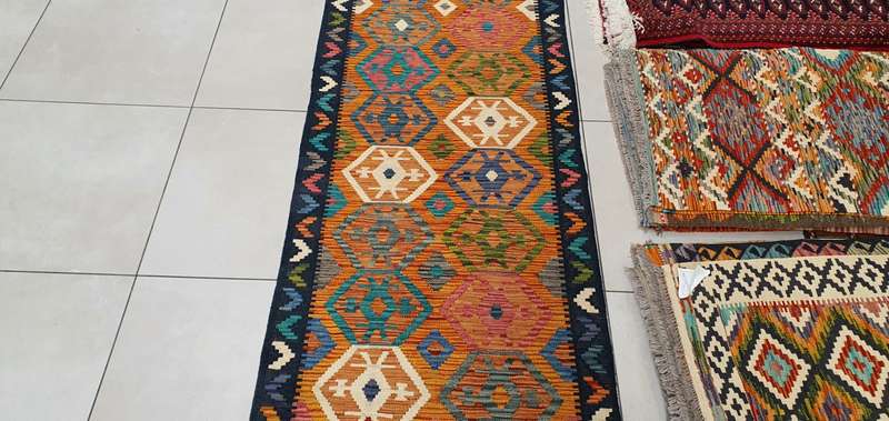 Afghan Chobi Kilim 288cm x 84cm Hand Made