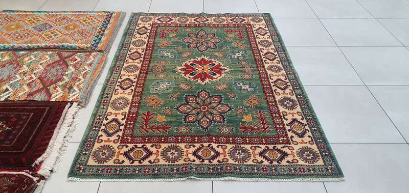 Afghan Kazak Carpet 210cm x 150cm Hand Knotted