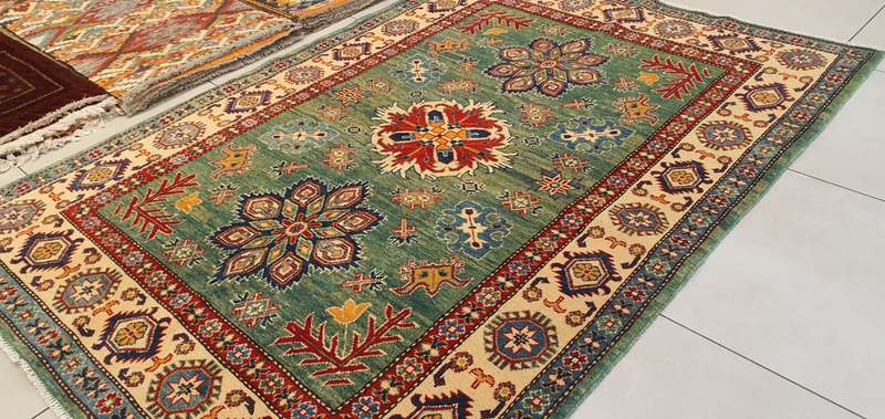 Afghan Kazak Carpet 210cm x 150cm Hand Knotted