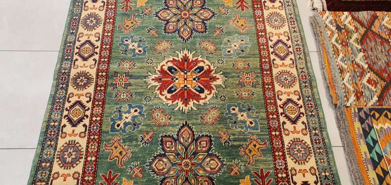 Afghan Kazak Carpet 210cm x 150cm Hand Knotted