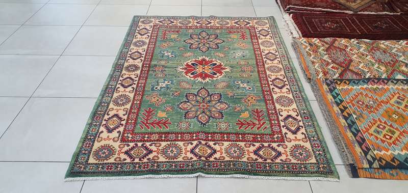 Afghan Kazak Carpet 210cm x 150cm Hand Knotted