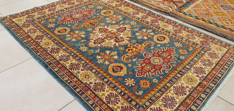 Afghan Kazak Carpet 210cm x 150cm Hand Knotted