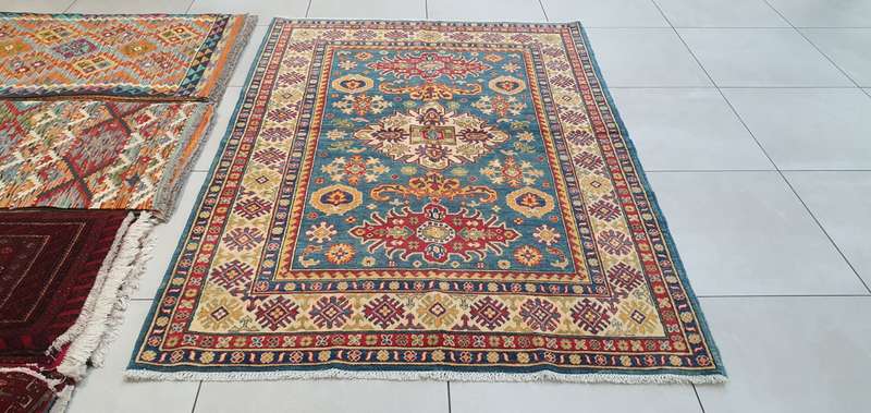 Afghan Kazak Carpet 210cm x 150cm Hand Knotted