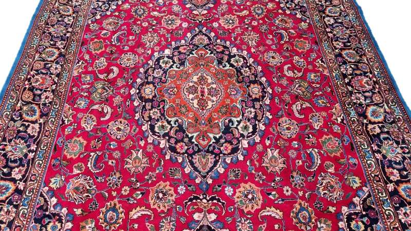 Vintage Persian Mashhad Carpet  387cm x 295cm Hand Knotted
