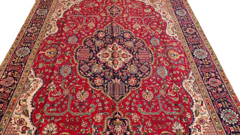 Vintage Persian Tabriz Carpet  390cm x 290cm Hand-Knotted