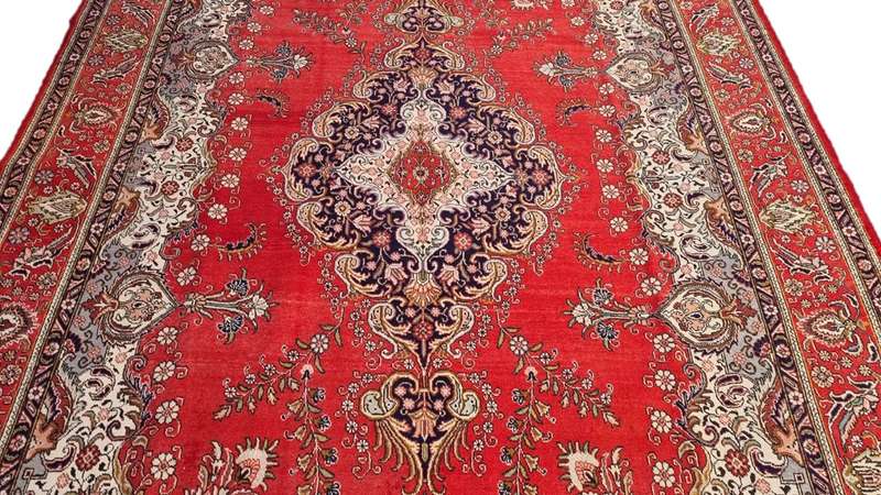 Vintage Persian Tabriz Carpet  390cm x 305cm Hand-Knotted