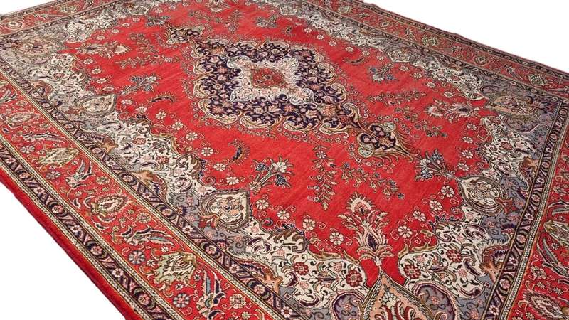 Vintage Persian Tabriz Carpet  390cm x 305cm Hand-Knotted
