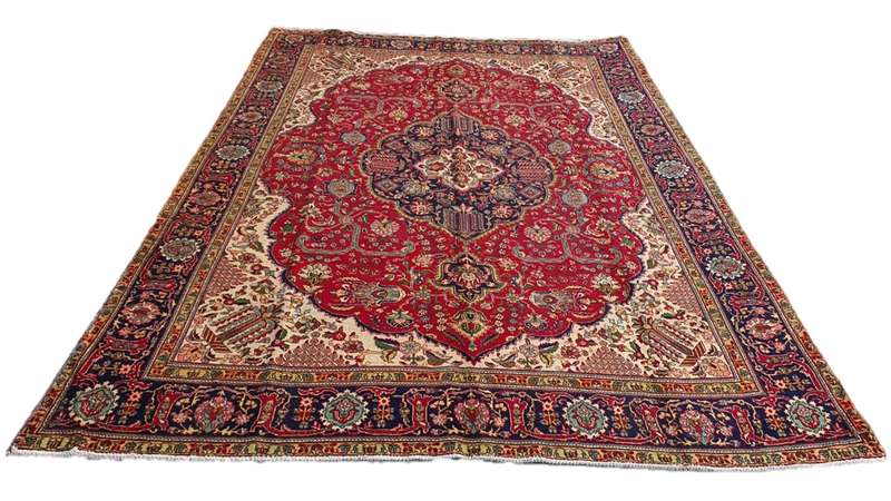 Vintage Persian Tabriz Carpet  390cm x 290cm Hand-Knotted