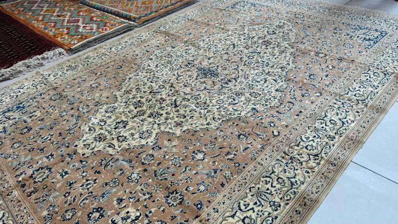 Very Fine Persian Nain Carpet 345cm x 220cm Hand Knotted