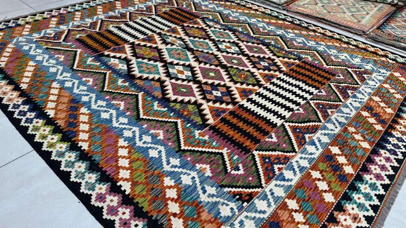 Afghan Chobi Kilim 301cm x 257cm Hand Made