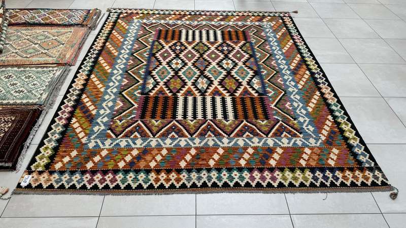 Afghan Chobi Kilim 301cm x 257cm Hand Made
