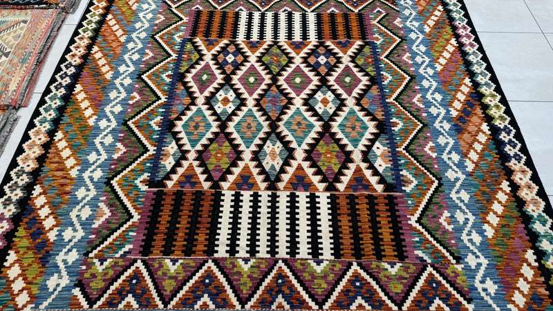 Afghan Chobi Kilim 301cm x 257cm Hand Made