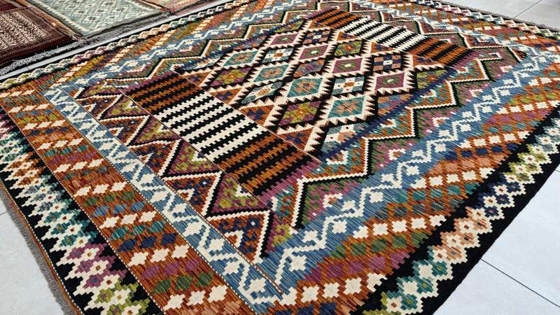 Afghan Chobi Kilim 301cm x 257cm Hand Made
