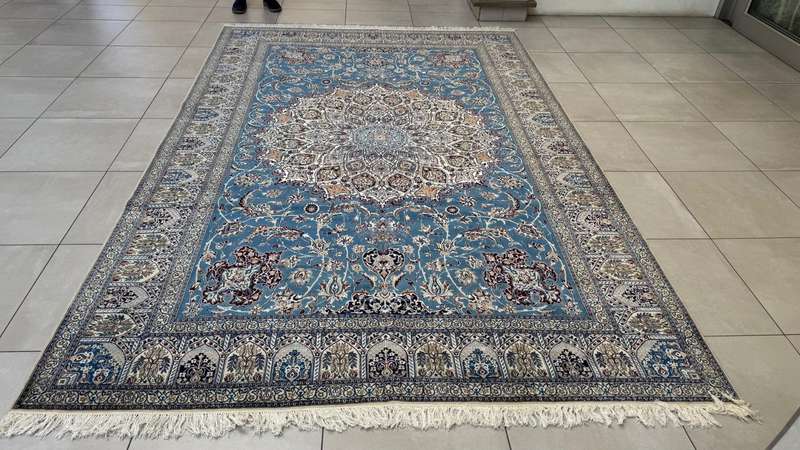 Extremely Fine Quality Persian Nain Carpet 377cm x 250cm Hand Knotted (6LA)