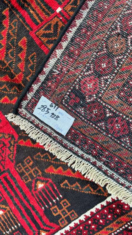 Vintage Persian Kurdi Carpet 285cm x 128cm Hand Knotted