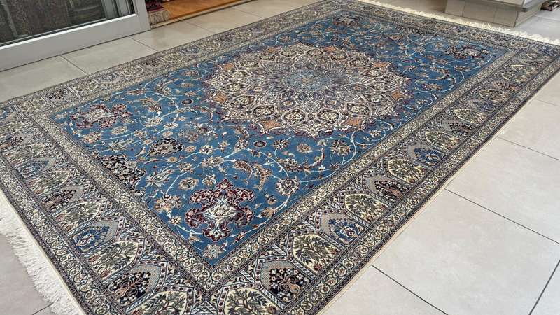 Extremely Fine Quality Persian Nain Carpet 377cm x 250cm Hand Knotted (6LA)