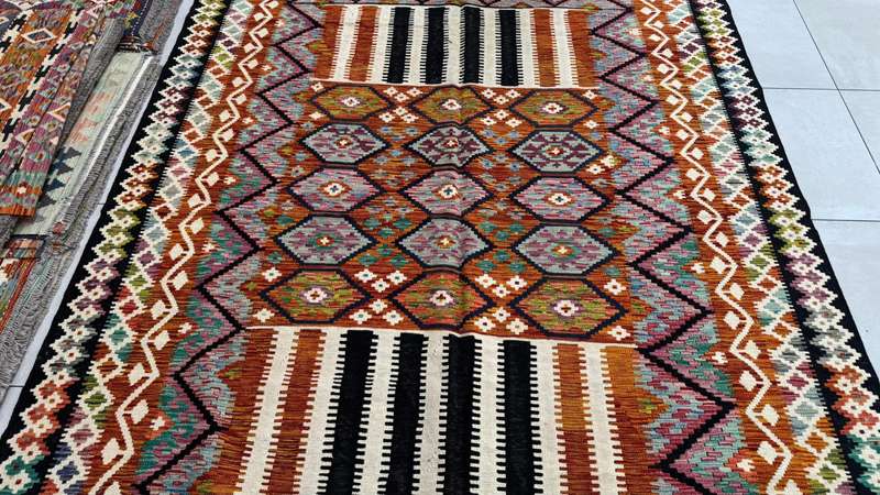 Afghan Chobi Kilim 300cm x 214cm Hand Made