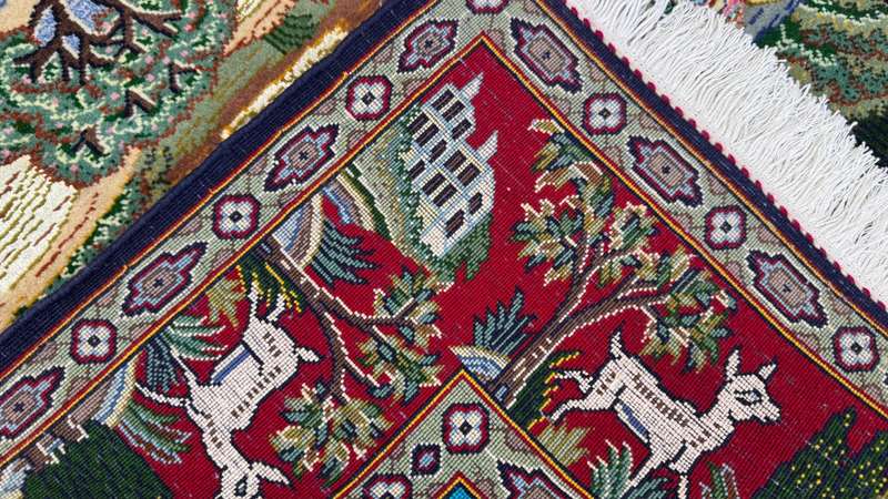 Very Fine Persian Kashan Carpet 160cm x 110cm Hand knotted