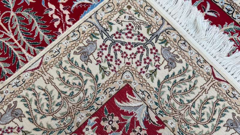 Very Fine Persian Nain Carpet (6LA) 152cm x 102cm Hand Knotted