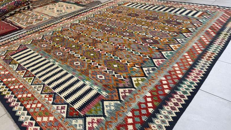Afghan Chobi Kilim 395cm x 319cm Hand Made