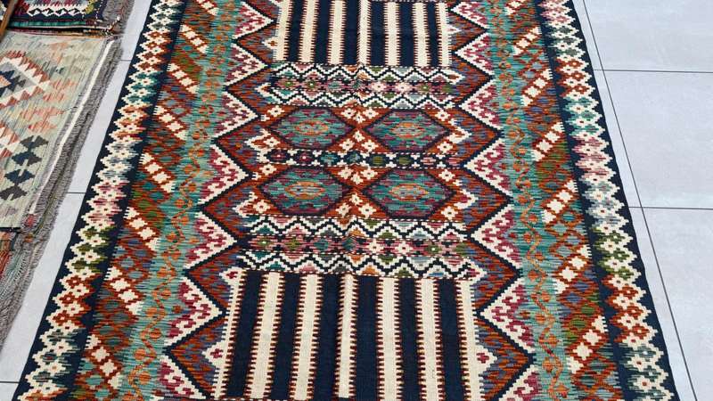 Afghan Chobi Kilim 251cm x 178cm Hand Made