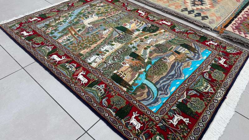Very Fine Persian Kashan Carpet 160cm x 110cm Hand knotted
