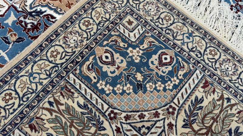 Extremely Fine Quality Persian Nain Carpet 377cm x 250cm Hand Knotted (6LA)