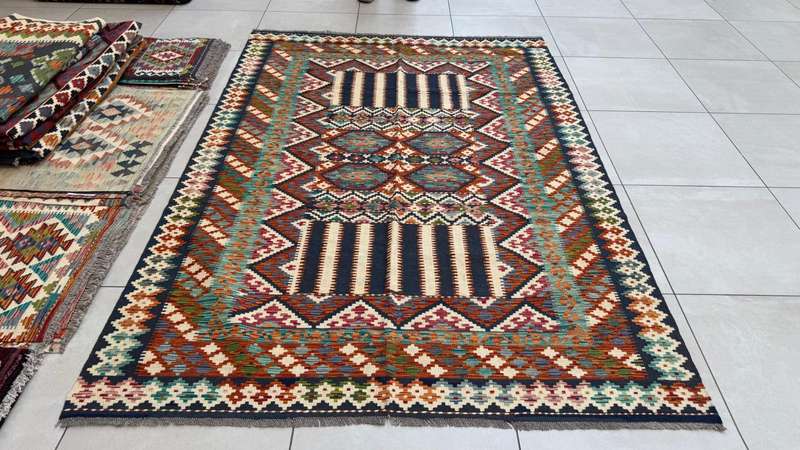Afghan Chobi Kilim 251cm x 178cm Hand Made