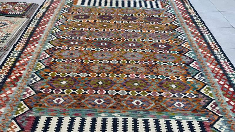 Afghan Chobi Kilim 395cm x 319cm Hand Made
