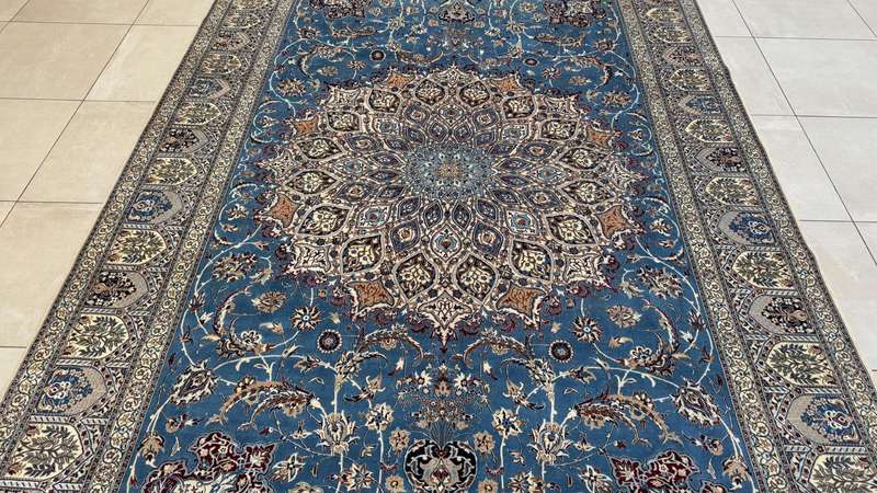 Extremely Fine Quality Persian Nain Carpet 377cm x 250cm Hand Knotted (6LA)