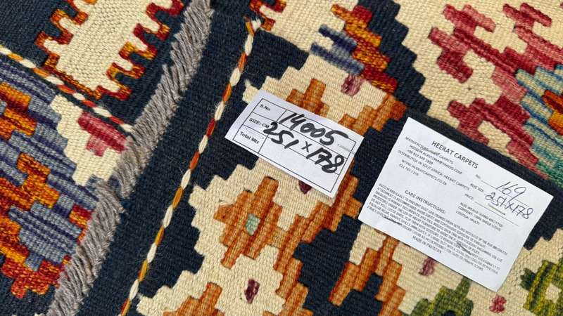 Afghan Chobi Kilim 251cm x 178cm Hand Made