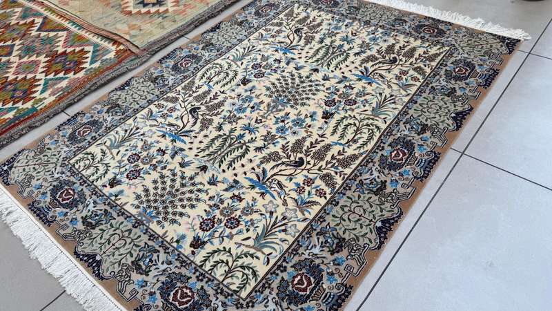Very Fine Persian Nain Carpet (6LA) 157cm x 117cm Hand Knotted