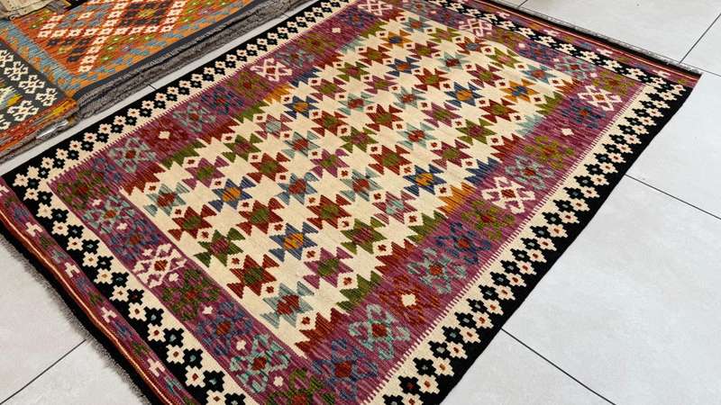 Afghan Chobi Kilim 177cm x 131cm Hand Made